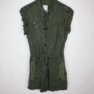 Zara Army Overall Romper Size S